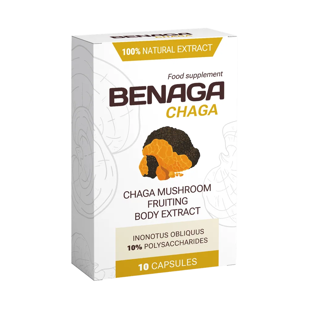 A Benaga Chaga csomagolása, 10 kapszula
